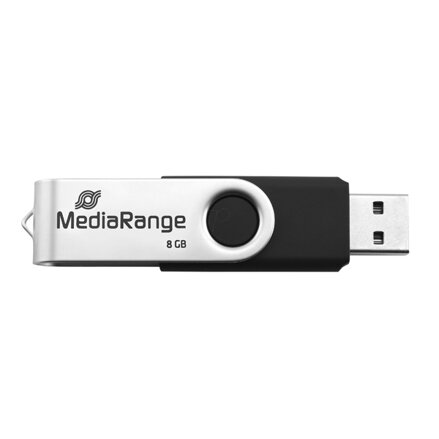MediaRange USB flash disk, USB USB 2.0, 8GB, černý, MR908, USB-A