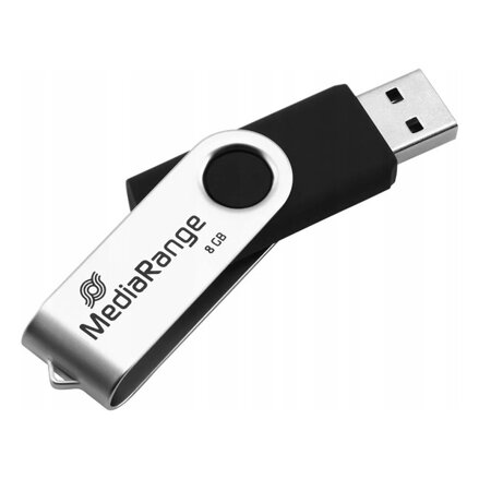 MediaRange USB flash disk, USB USB 2.0, 8GB, černý, MR908, USB-A