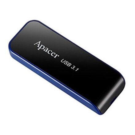 Apacer USB flash disk, USB 3.0 (3.2 Gen 1), 32GB, AH356, černý, AP32GAH356B-1, USB A, s výsuvným konektorem