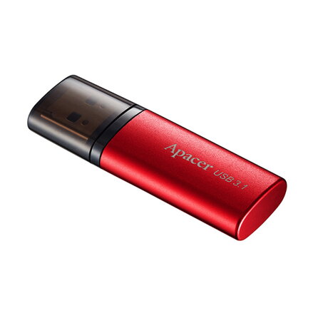 Apacer USB flash disk, USB 3.0 (3.2 Gen 1), 32GB, AH25B, červený, AP32GAH25BR-1, USB A, s krytkou