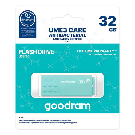 Goodram USB flash disk, USB 3.0, 32GB, UME3, UME3, černý, UME3-0320CRR11