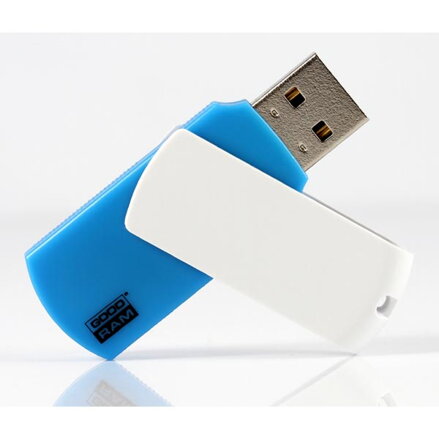 Goodram USB flash disk, USB 2.0, 32GB, UCO2, modrý, UCO2-0320MXR11, USB A, s otočnou krytkou