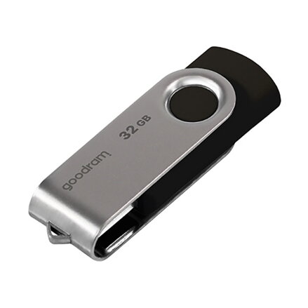 Goodram USB flash disk, USB 3.0 (3.2 Gen 1), 32GB, UTS3, černý, UTS3-0320K0R11, USB A, s otočnou krytkou