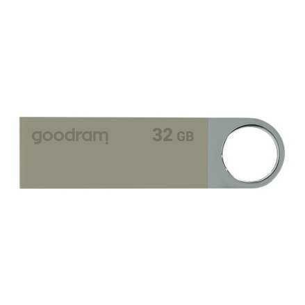 Goodram USB flash disk, USB 2.0, 32GB, UUN2, stříbrný, UUN2-0320S0R11, USB A, s poutkem