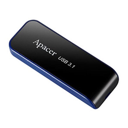 Apacer USB flash disk, USB 3.0 (3.2 Gen 1), 64GB, AH356, černý, AP64GAH356B-1, USB A, s výsuvným konektorem