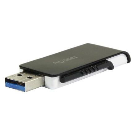 Apacer USB flash disk, USB 3.0 (3.2 Gen 1), 64GB, AH350, černý, AP64GAH350B-1, USB A, s výsuvným konektorem