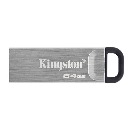 Kingston USB flash disk, USB 3.0 (3.2 Gen 1), 64GB, DataTraveler(R) Kyson, stříbrný, DTKN/64GB, s poutkem