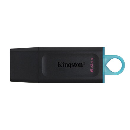 Kingston USB flash disk, USB 3.0 (3.2 Gen 1), 64GB, DataTraveler Exodia, černý, DTX/64GB, USB A, s krytkou