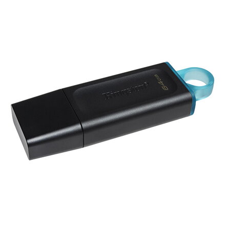Kingston USB flash disk, USB 3.0 (3.2 Gen 1), 64GB, DataTraveler Exodia, černý, DTX/64GB, USB A, s krytkou