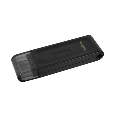 Kingston USB flash disk, USB 3.0, 128GB, DataTraveler 70, černý, DT70/128GB, USB C