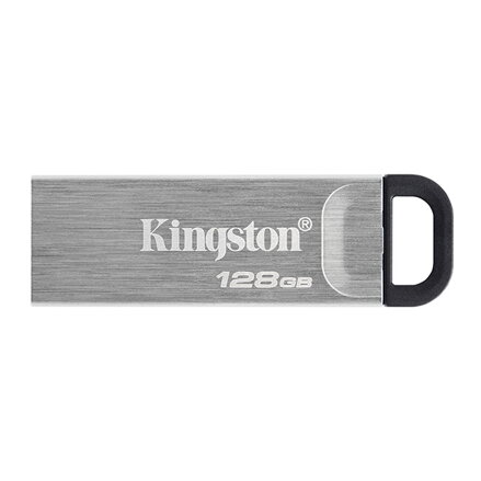 Kingston USB flash disk, USB 3.0 (3.2 Gen 1), 128GB, DataTraveler(R) Kyson, stříbrný, DTKN/128GB, s poutkem