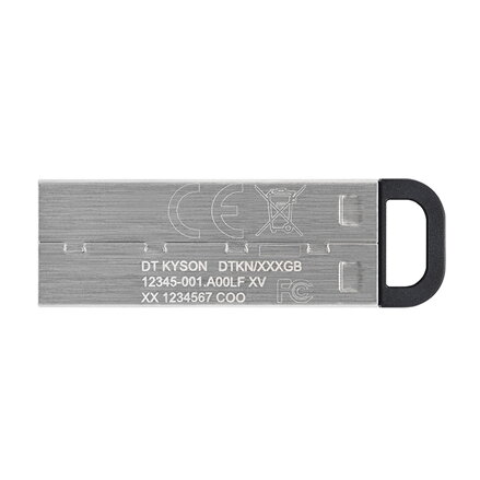 Kingston USB flash disk, USB 3.0 (3.2 Gen 1), 128GB, DataTraveler(R) Kyson, stříbrný, DTKN/128GB, s poutkem