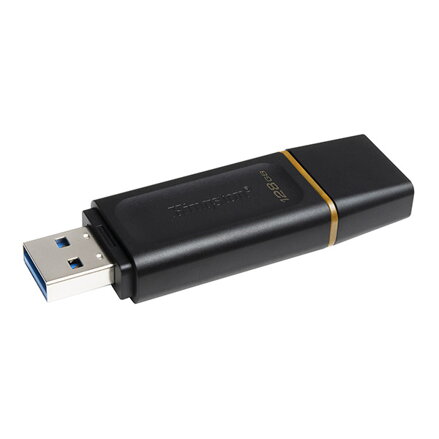 Kingston USB flash disk, USB 3.0 (3.2 Gen 1), 128GB, DataTraveler Exodia, černý, DTX/128GB, USB A, s krytkou