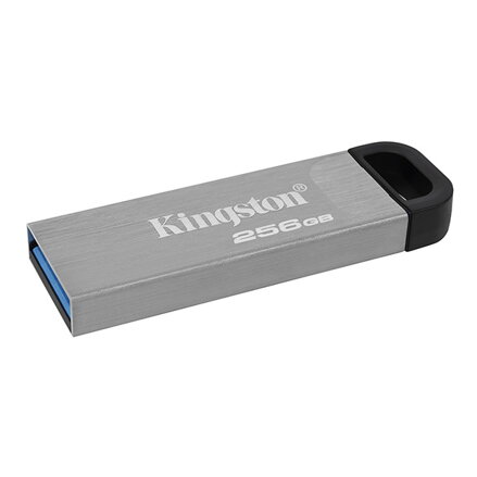 Kingston USB flash disk, USB 3.0 (3.2 Gen 1), 256GB, DataTraveler(R) Kyson, stříbrný, DTKN/256GB, USB A, s poutkem