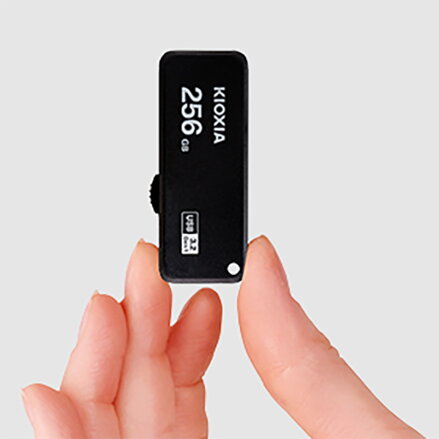 Kioxia USB flash disk, USB 3.0, 256GB, Yamabiko U365, Yamabiko U365, černý, LU365K256GG4