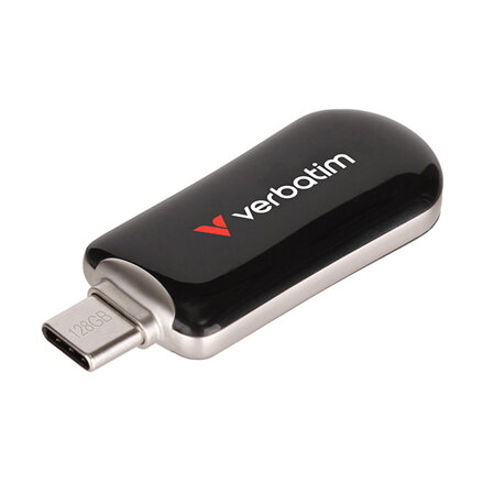 Verbatim USB flash disk, USB C, 128GB, Plectra, černý, 30225, USB C