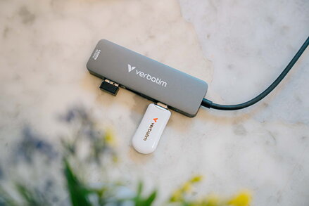 Verbatim USB flash disk, USB C, 64GB, Plectra, bílý, 30228, USB C