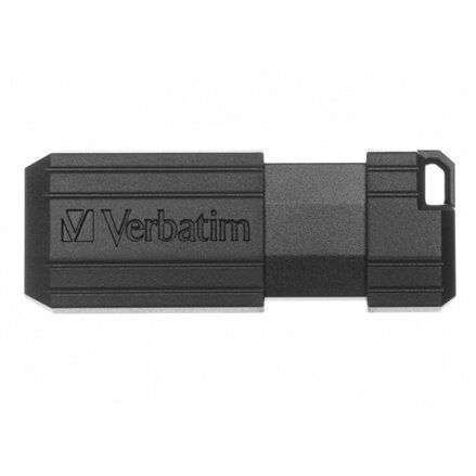 Verbatim USB flash disk, USB 2.0, 64GB, PinStripe, Store N Go, černý, 49065, USB A, s výsuvným konektorem