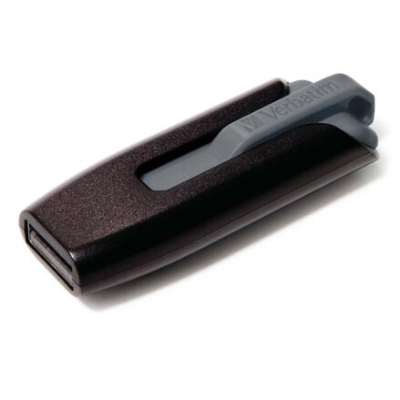 Verbatim USB flash disk, USB 3.0, 256GB, V3, Store N Go, černý, 49168, USB A, s výsuvným konektorem