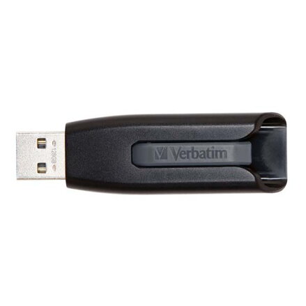 Verbatim USB flash disk, USB 3.0, 128GB, V3, Store N Go, černý, 49189, USB A, s výsuvným konektorem