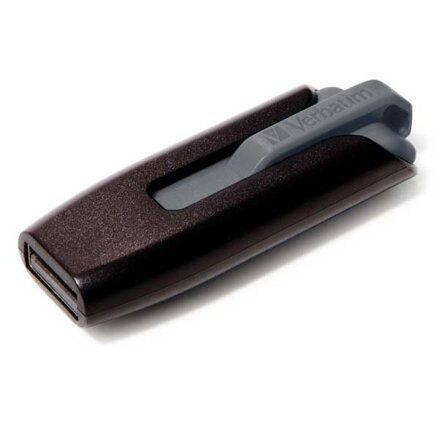 Verbatim USB flash disk, USB 3.0, 128GB, V3, Store N Go, černý, 49189, USB A, s výsuvným konektorem
