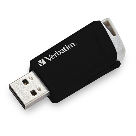 Verbatim USB flash disk, USB 3.0, 32GB, Store N Click, černý, 49307, USB A, s výsuvným konektorem