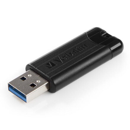 Verbatim USB flash disk, USB 3.0, 256GB, PinStripe, Store N Go, černý, 49320, USB A, s výsuvným konektorem