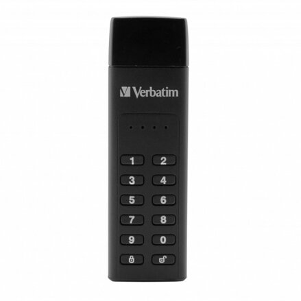 Verbatim USB flash disk, USB 3.0, 128GB, Keypad Secure, černý, 49432, USB C, 256bitové hardwarové šifrování AES, LED indikátor