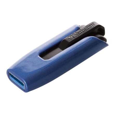 Verbatim USB flash disk, USB 3.0, 128GB, V3 MAX, Store N Go, modrý, 49808, USB A, s výsuvným konektorem