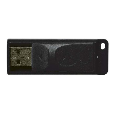 Verbatim USB flash disk, USB 2.0, 64GB, Slider, černý, 98698, USB A, s výsuvným konektorem