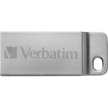 Verbatim USB flash disk, USB 2.0, 16GB, Metal Executive, Store N Go, stříbrný, 98748, USB A, s poutkem