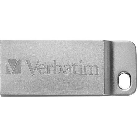 Verbatim USB flash disk, USB 2.0, 64GB, Metal Executive, Store N Go, stříbrný, 98750, USB A, s poutkem
