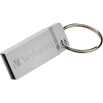 Verbatim USB flash disk, USB 2.0, 64GB, Metal Executive, Store N Go, stříbrný, 98750, USB A, s poutkem