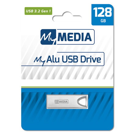 MyMedia My Alu USB 3.2 Gen 1, USB 3.2 Gen 1, 128GB, stříbrný, 69278, USB 3.2