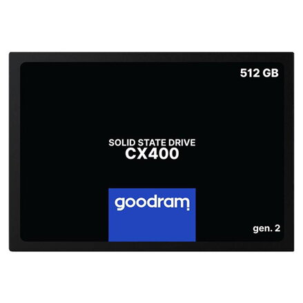 SSD Interní Goodram CX400, SSDPR-CX400-512-G2, 512GB, černá, SATA III