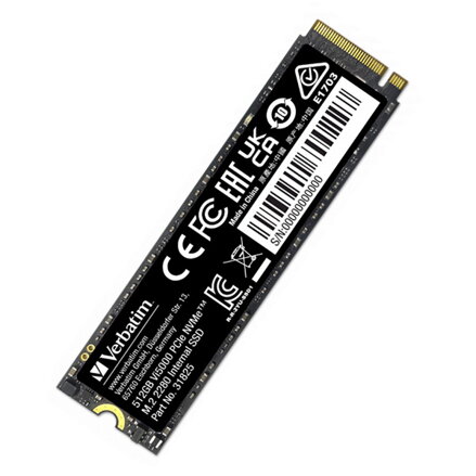 SSD Interní Verbatim Vi5000 M.2, 31825, 512GB, černý, 5000 MB/s-R, NVMe, 2500 MB/s-W