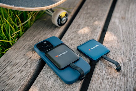 SSD Externí Verbatim SnapBack Magnetic SSD, 32061, 1000GB, Mocha Metallic, MagSave, 2x USB C kabel