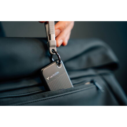 SSD Externí Verbatim Pocket SSD Black/Grey, 32190, 1000GB, černý, M.2, obsahuje USB C kabel a pytlík, 1000 MB/s-R, USB-C, 1000 MB/