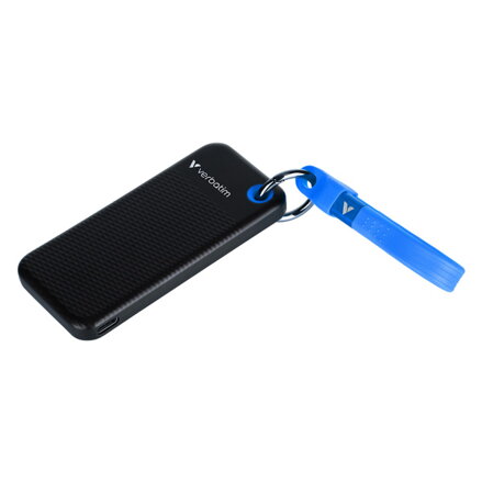 SSD Externí Verbatim Pocket SSD Black/Blue, 32191, 1000GB, modrý, M.2, obsahuje USB C kabel a pytlík, 1000 MB/s-R, USB-C, 1000 MB/