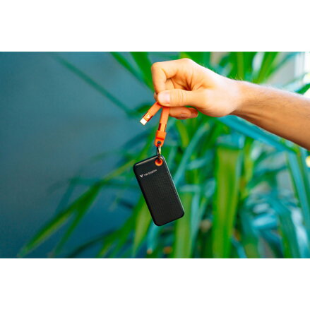 SSD Externí Verbatim Pocket SSD, 32190, 1000GB, Nero Backup, černo-oranžový, obsahuje USB C kabel a pytlík, 1000 MB/s-R, USB-C, 10