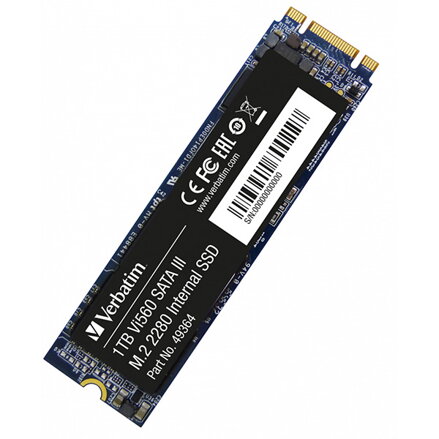 SSD Interní Verbatim Vi560, 49364, 1000GB, černý, 560 MB/s-R, SATA III, 520 MB/s-W