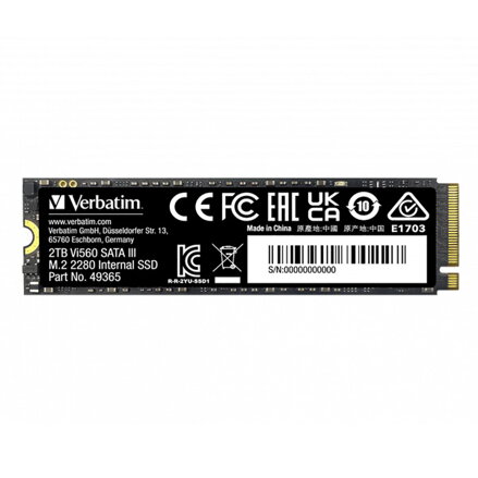 SSD Interní Verbatim Vi560, 49365, 2000GB, černý, 550 MB/s-R, SATA III, 500 MB/s-W