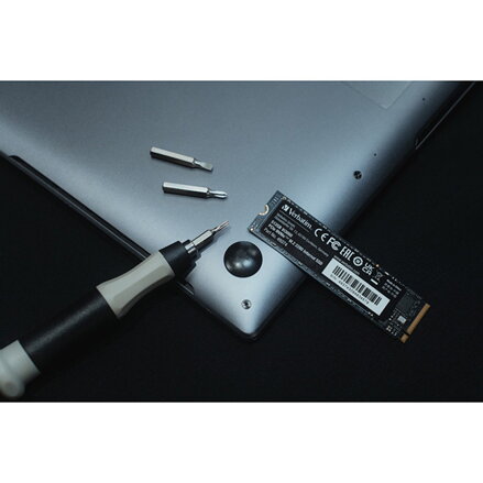 SSD Interní Verbatim Vi3000 M.2, 49374, 512GB, černý, 3300 MB/s-R, NVMe, 2500 MB/s-W