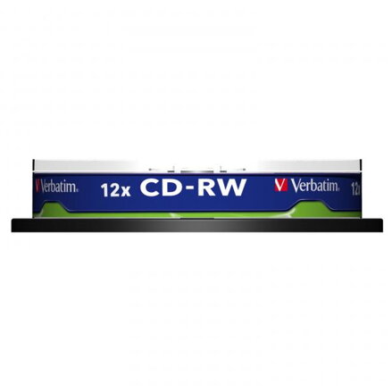 Verbatim CD-RW, 43480, DataLife PLUS, 10-pack, 700MB, Advanced Serl, 8-12x, 80min., 12cm, Scratch Resistant, bez možnosti potisku,