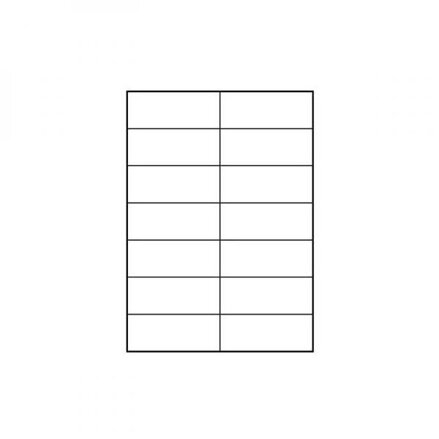 Logo etikety 105mm x 42.4mm, A4, matné, bílé, 14 etiket, 140g/m2, baleno po 25 ks, pro inkoustové a laserové tiskárny Logo etikety 105mm x 42.4mm, A4, matné, bílé, 14 etiket, 140g/m2, baleno po 25 ks, pro inkoustové a laserové tiskárny