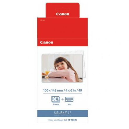 Canon Color Ink Paper Set, KP108IN, foto papír, 3 balení KP36IN typ lesklý, bílý, CP100, 220, 300, 330, 400, 500, 520, 600, 710, 1