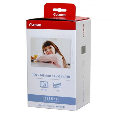 Canon Color Ink Paper Set, KP108IN, foto papír, 3 balení KP36IN typ lesklý, bílý, CP100, 220, 300, 330, 400, 500, 520, 600, 710, 1