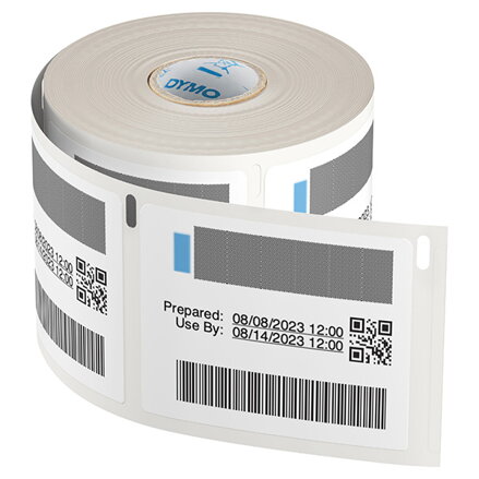 Dymo papírové štítky 70mm x 54mm, bílé, kontrolní potravinové, 1x400 ks, 2187329