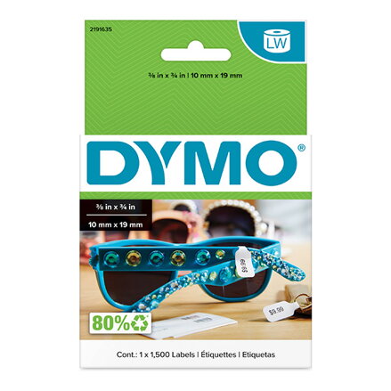 Dymo papírové štítky 54mm x 11mm, bílé, na šperky, 1500 ks, 2191635