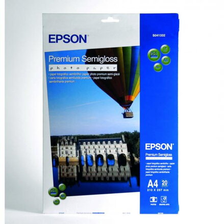 Epson Premium Semigloss Photo Paper, foto papír, pololesklý, bílý, Stylus Photo 880, 2100, A4, 251 g/m2, 20 ks, C13S041332, inkous Epson Premium Semigloss Photo Paper, foto papír, pololesklý, bílý, Stylus Photo 880, 2100, A4, 251 g/m2, 20 ks, C13S041332, inkous